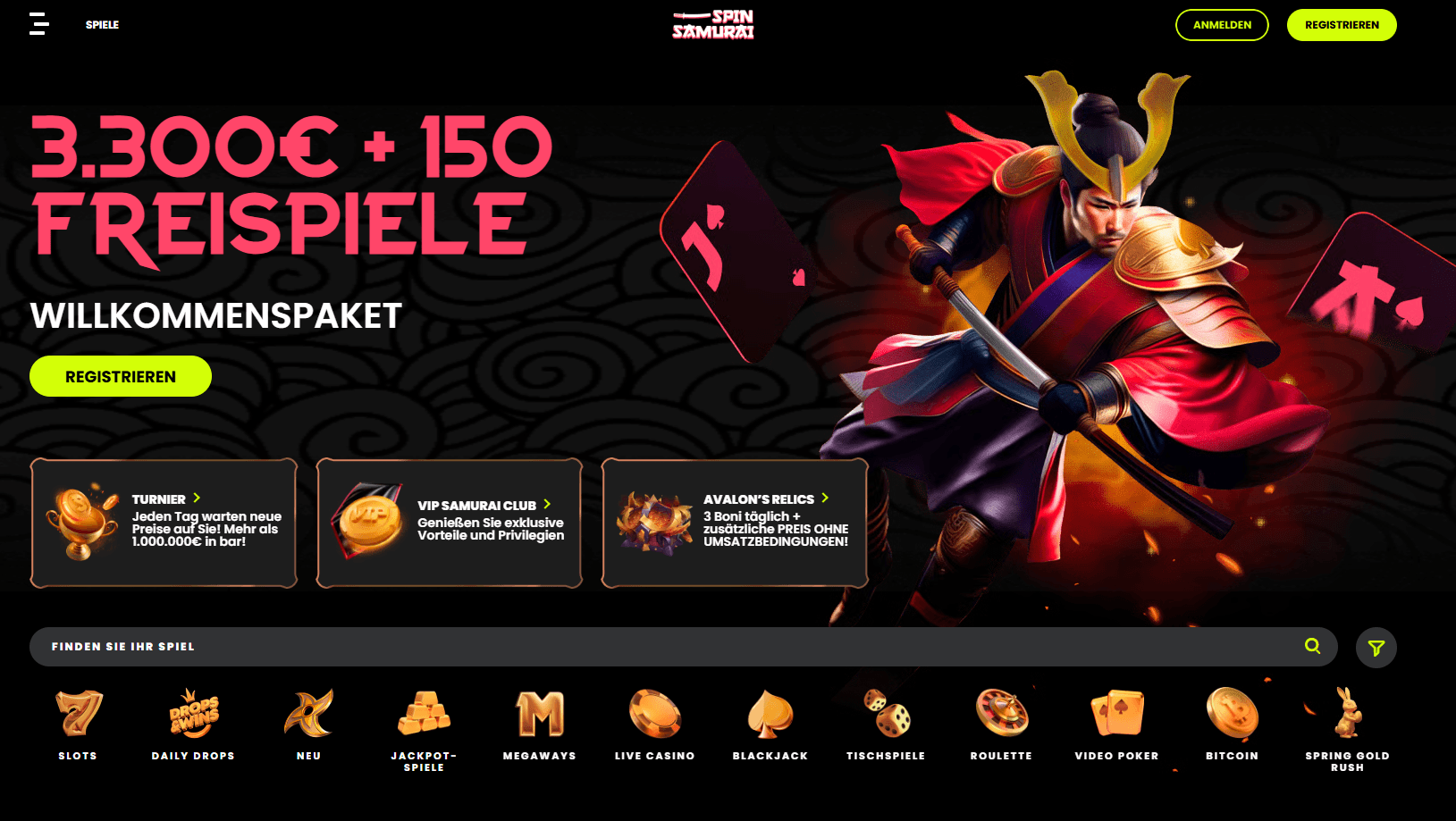 Spin Samurai Lastschrift Casino